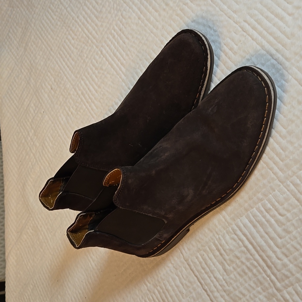 Kenneth Cole Suede Chelsea Ankle Boots Mens brown Size 11